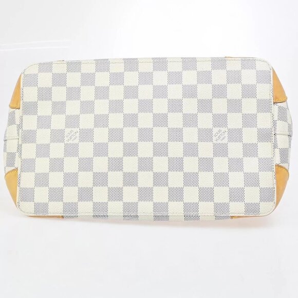 LOUIS VUITTON Hampstead PM Shoulder Bag Damier Azur Leather White - Picture 10 of 16